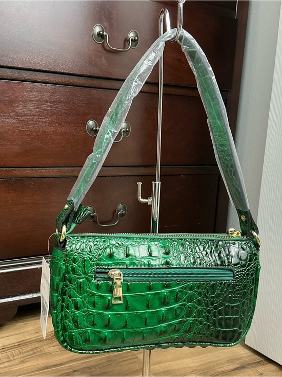None Handbags - NWT Green Croc Embossed Satchel Handbag